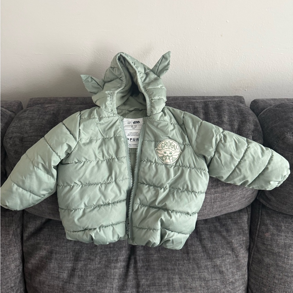 GAP Kids Puffer Jacket - Light Green